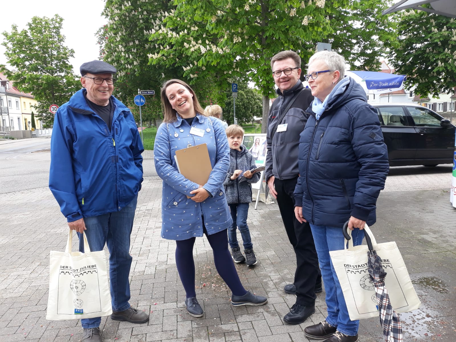 Die Speyerer Wählergruppe am Wochenende in Gesprächen mit den Speyerer